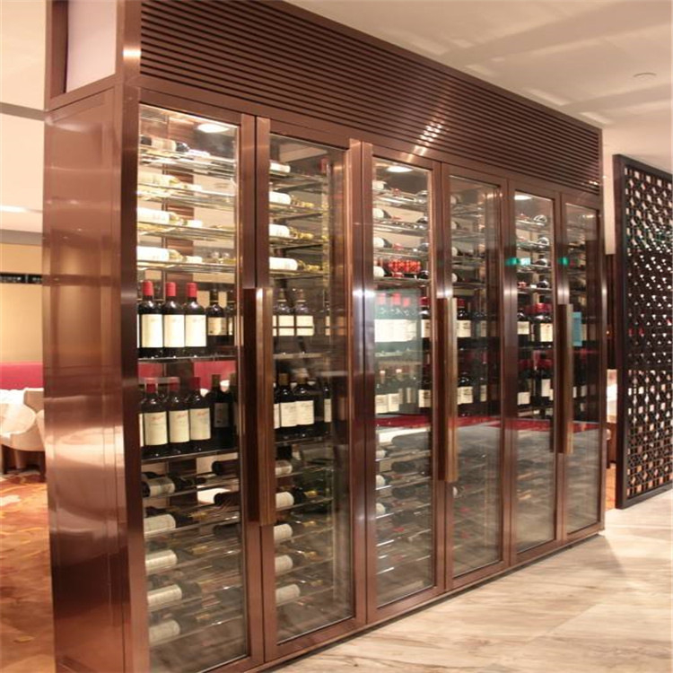 酒店彩色不銹鋼酒架酒柜