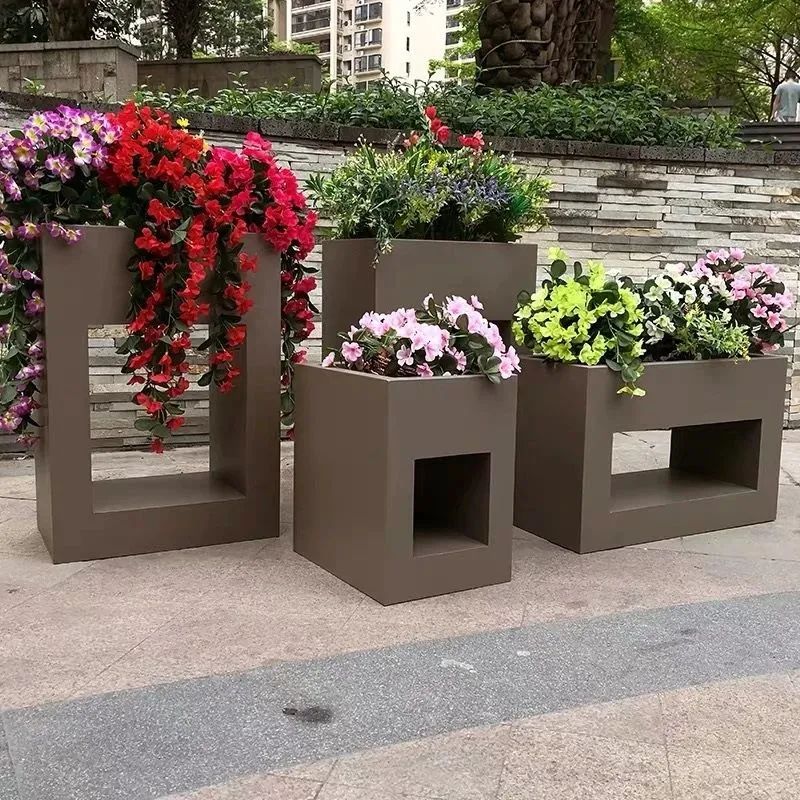 室內外裝飾景觀(guān)不銹鋼花盆花池花箱定做加工廠(chǎng)家